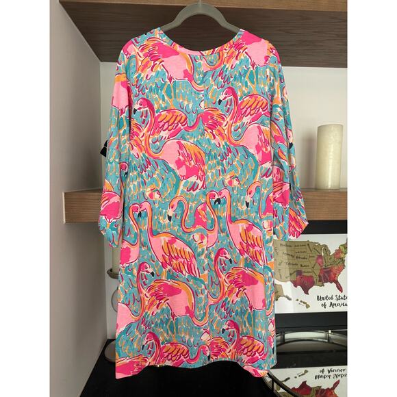 Lilly Pulitzer Linden Dress in Peel And Eat Flamingo - Picture 6 of 6